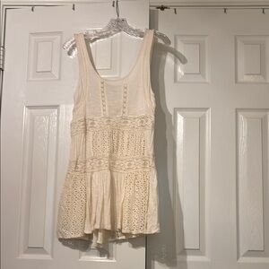 Free People Cream Mini Dress